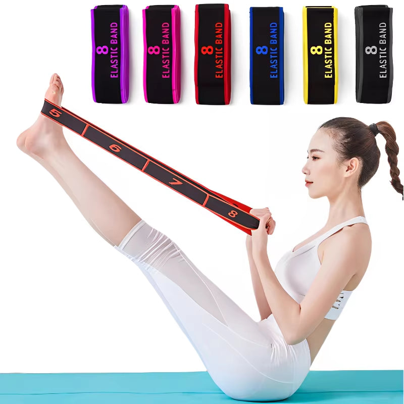 „8-Abschnitt Powerband – Dein kompakter Fitness-Partner für Yoga, Pilates & Ganzkörper-Training“