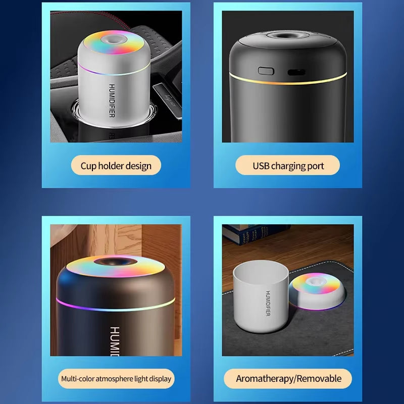 🌿 180ML Mini Luftbefeuchter & Aroma Diffuser – für Auto, Camping & zu Hause