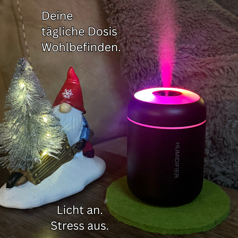 🌿 180ML Mini Luftbefeuchter & Aroma Diffuser – für Auto, Camping & zu Hause