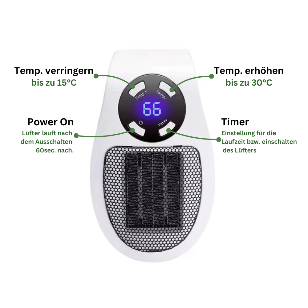 "Mini‑Steckdosenheizer 350W – Sofortwärme kompakt"