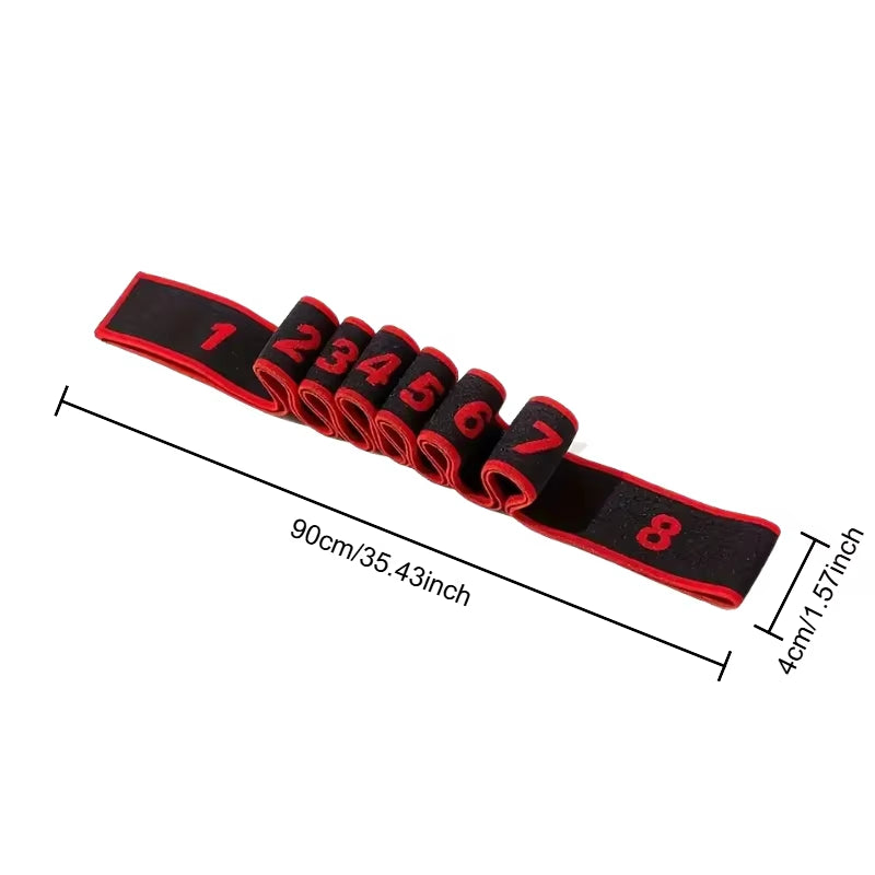 „8-Abschnitt Powerband – Dein kompakter Fitness-Partner für Yoga, Pilates & Ganzkörper-Training“