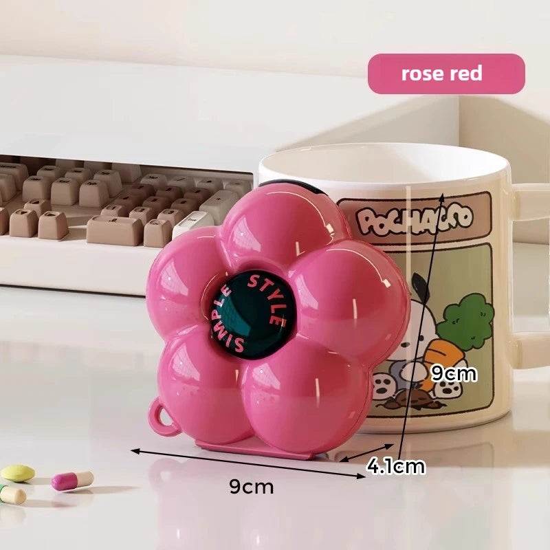 Portable, versiegelte, multifunktionale Pillenbox, Mini-Blumen-Edition