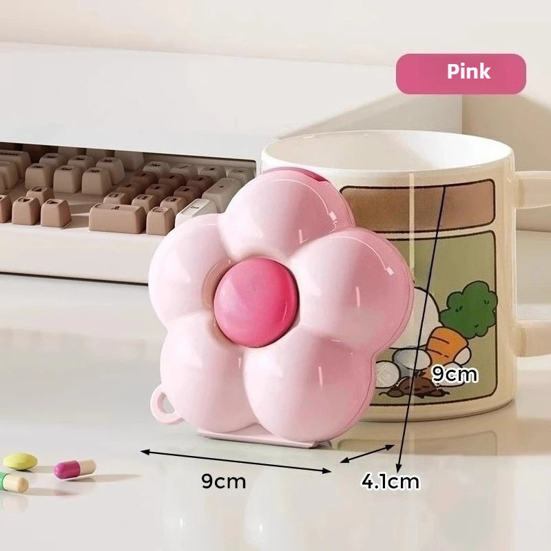 Portable, versiegelte, multifunktionale Pillenbox, Mini-Blumen-Edition