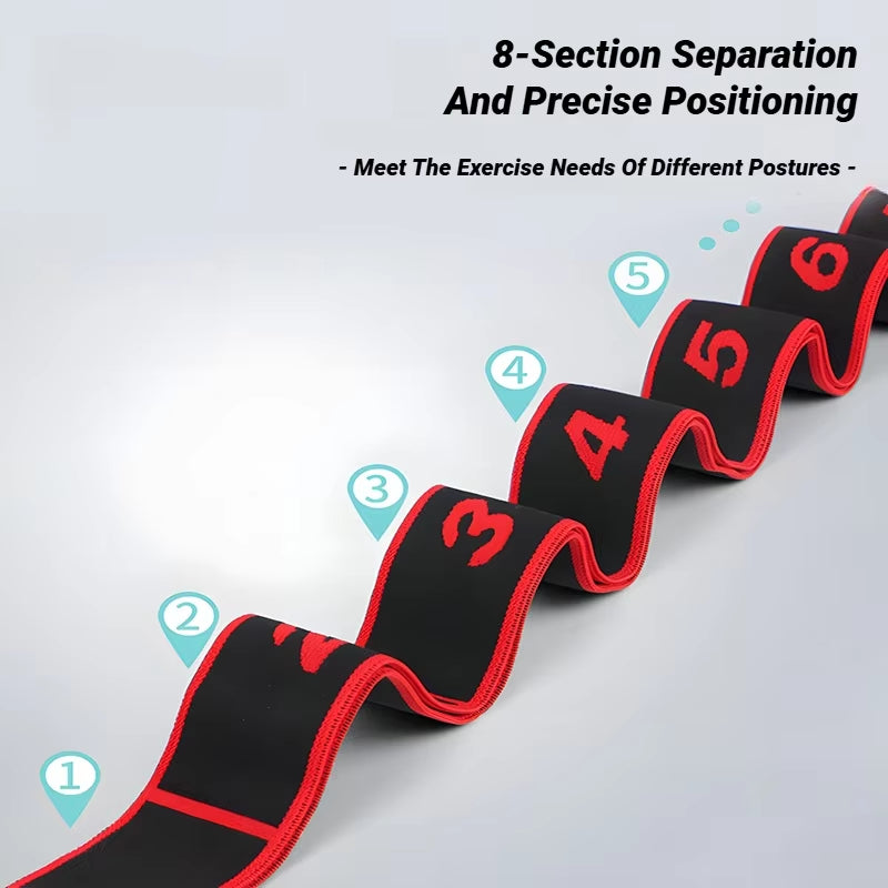 „8-Abschnitt Powerband – Dein kompakter Fitness-Partner für Yoga, Pilates & Ganzkörper-Training“